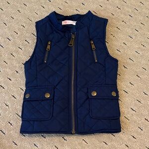 Quilted navy vest girls 3T
